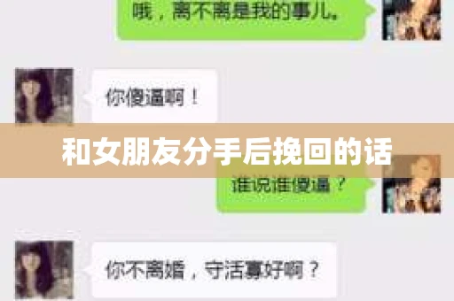 和女朋友分手后挽回的话