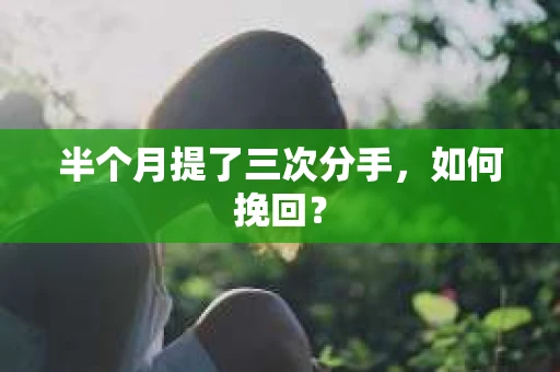 半个月提了三次分手，如何挽回？