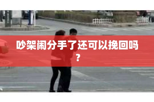 吵架闹分手了还可以挽回吗？