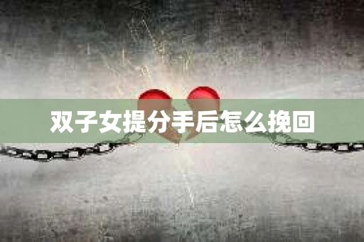 双子女提分手后怎么挽回
