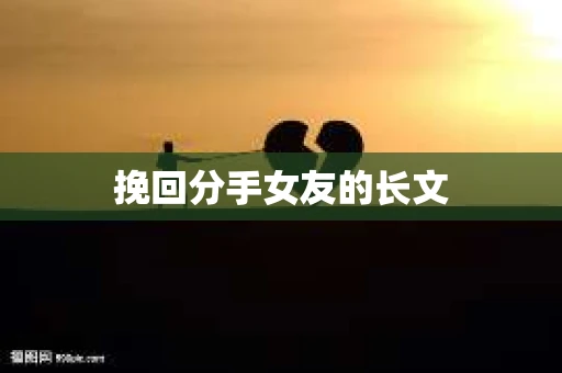 挽回分手女友的长文