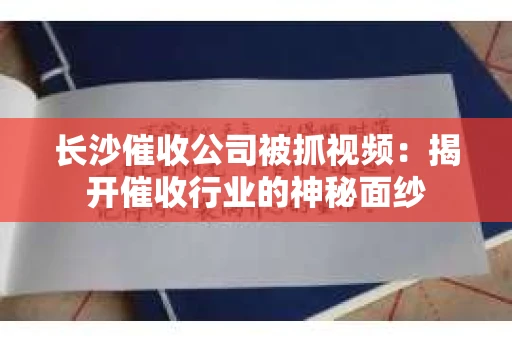 长沙催收公司被抓视频：揭开催收行业的神秘面纱