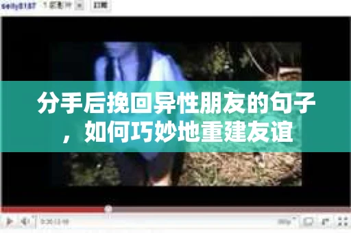 分手后挽回异性朋友的句子，如何巧妙地重建友谊