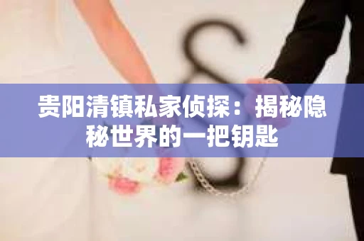 贵阳清镇私家侦探：揭秘隐秘世界的一把钥匙