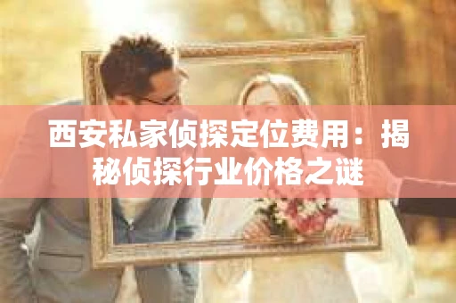 西安私家侦探定位费用：揭秘侦探行业价格之谜